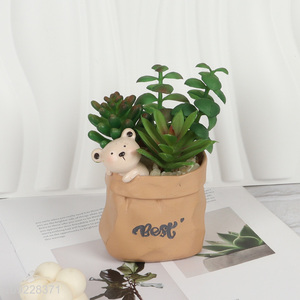 Good Quality Artitificial Potted Plants Faux Succulent Plants for Table Decor