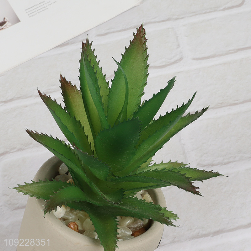 Hot Selling Fake Aloe Plants Artificial Potted Plants for Bathroom Decor