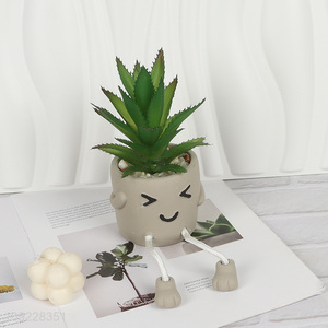 Hot Selling Fake Aloe Plants Artificial Potted Plants for Bathroom Decor