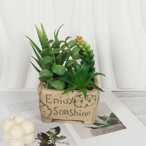 Online Wholesale Artificial Potted Succulent Plants Faux Plants for Indoor Decor