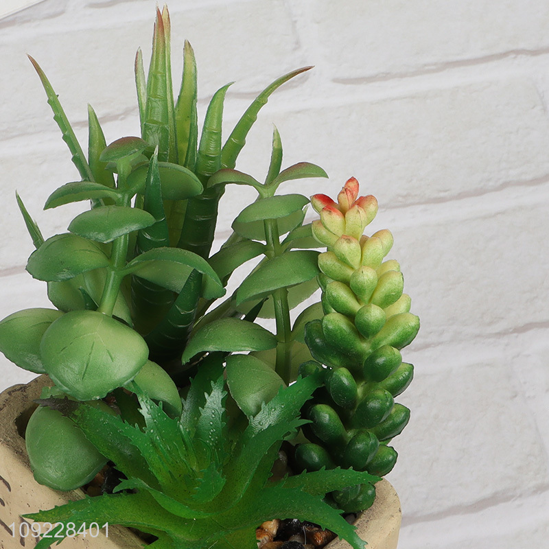 Online Wholesale Artificial Potted Succulent Plants Faux Plants for Indoor Decor