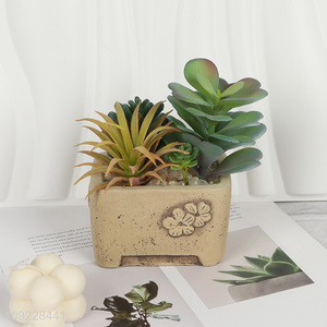 Hot Selling Small Artificial Succulent Plants Fake Potted Plants Faux Plant