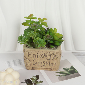 China Imports Fake Succulent Plants Artitificial Potted Plants for Bedroom Decor