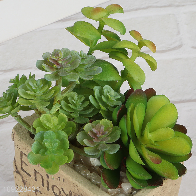 China Imports Fake Succulent Plants Artitificial Potted Plants for Bedroom Decor