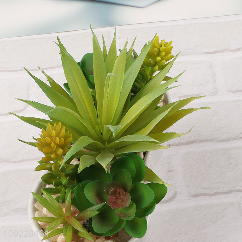 Good Quality Small Artificial Succulent Faux Potted Succulent Plants Fake Plants