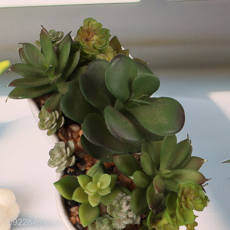 Factory Supply Fake Potted Succulent Plants Artitificial Succulent Plants In Pot