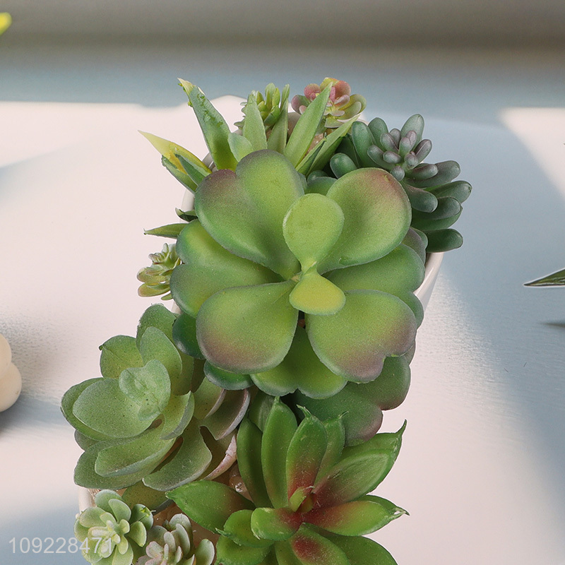 New Arrival Artitificial Succulent Potted Plants for Home Office Garden Decor