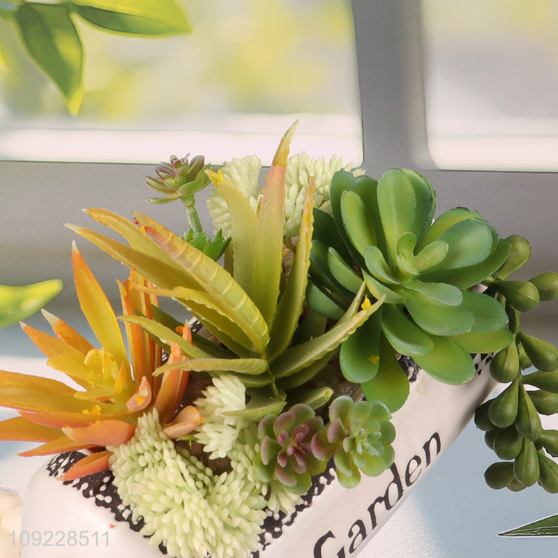 Factory Price Fake Succulent Plants Artitificial Potted Plants for Home Secor