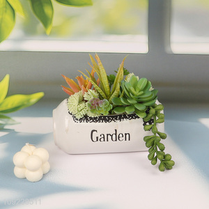 Factory Price Fake Succulent Plants Artitificial Potted Plants for Home Secor