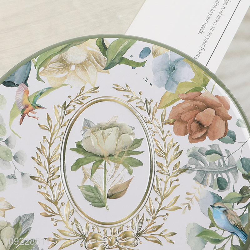 Factory Price Floral Print Metal Tin Box Tinplate Packing Box