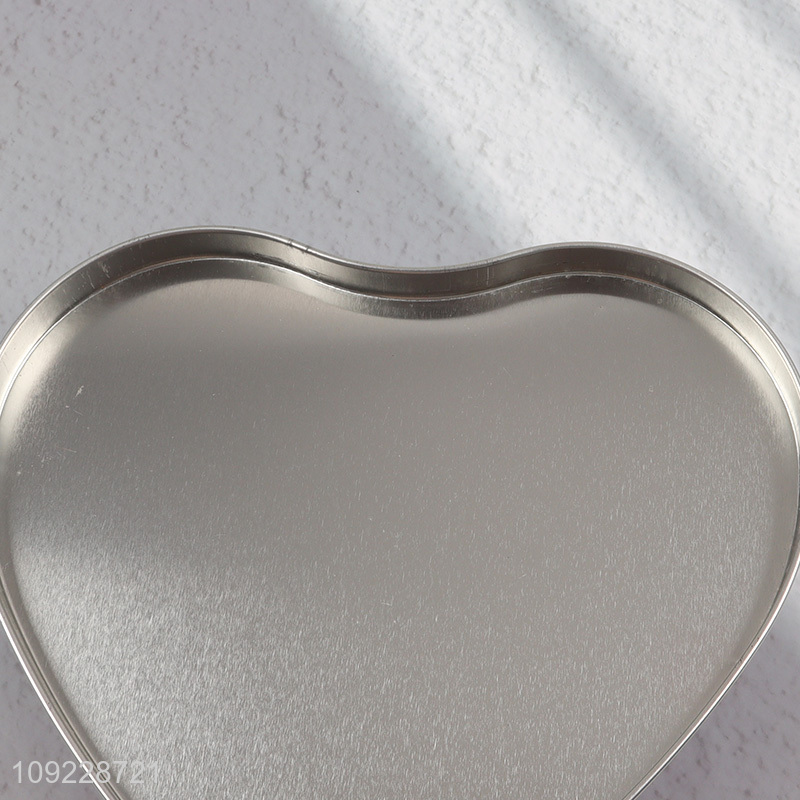 Online Wholesale Heart Shaped Metal Tin Box Empty Tin Candy Jar