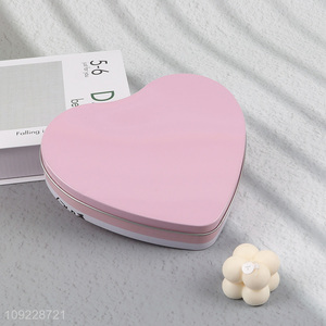Online Wholesale Heart Shaped Metal Tin Box Empty Tin Candy Jar