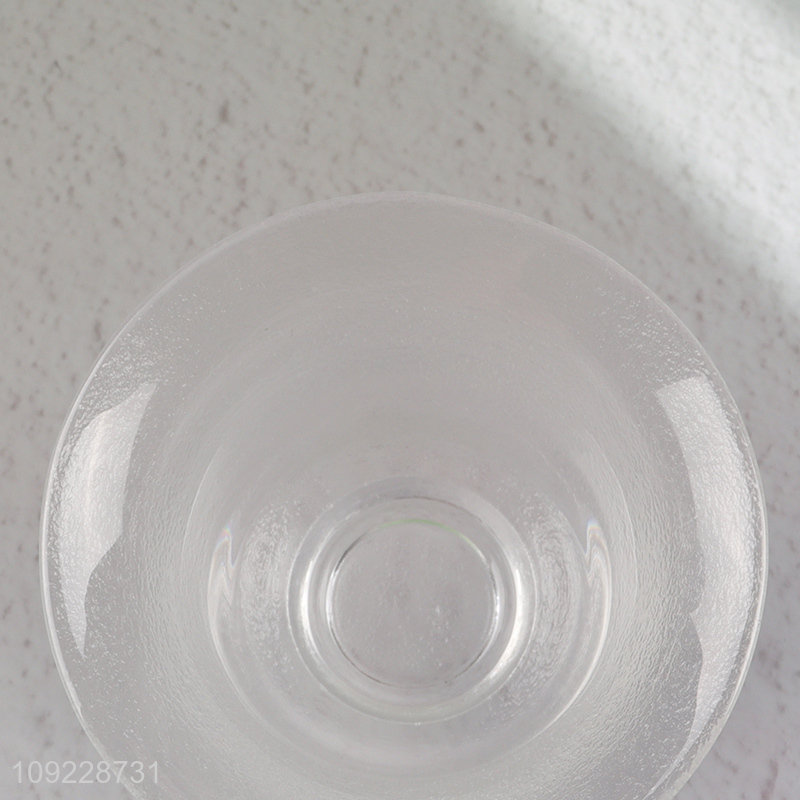 Good Quality Transparent Glass Tea Cup Set with Lid and Saucer