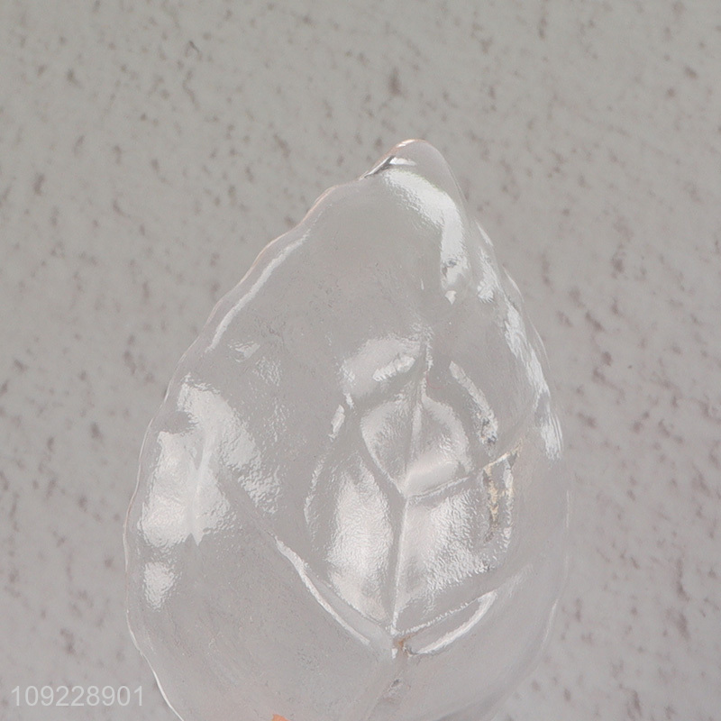 Online Wholesale Leaf Shaped Glass Seasoning Dish Dipping Plate