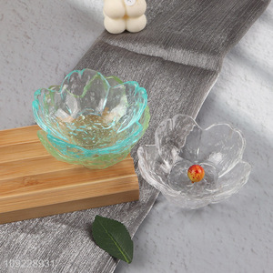 Hot Selling Flower Shaped Glass Dipping Plate Appetizer Plate