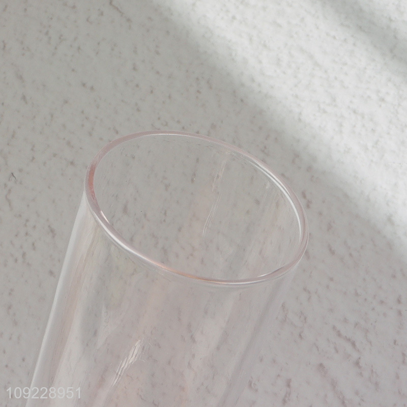 Wholesale Clear Glass Cylinder Vase Slim Flower Vase for Home Decor