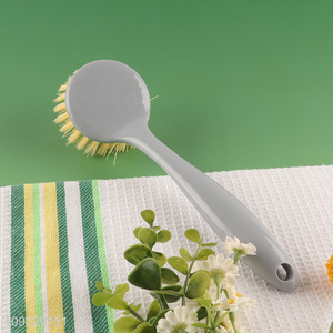 Factory supply long handle home kitchen pot brush dish brush for sale