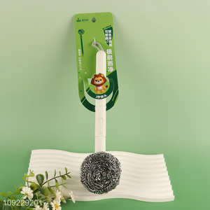 China wholesale long handle home kitchen pot brush dish brush