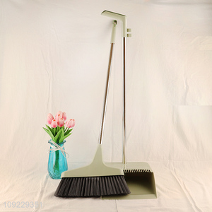 Best quality 2pcs household cleaning tool broom and dustpan set with long handle