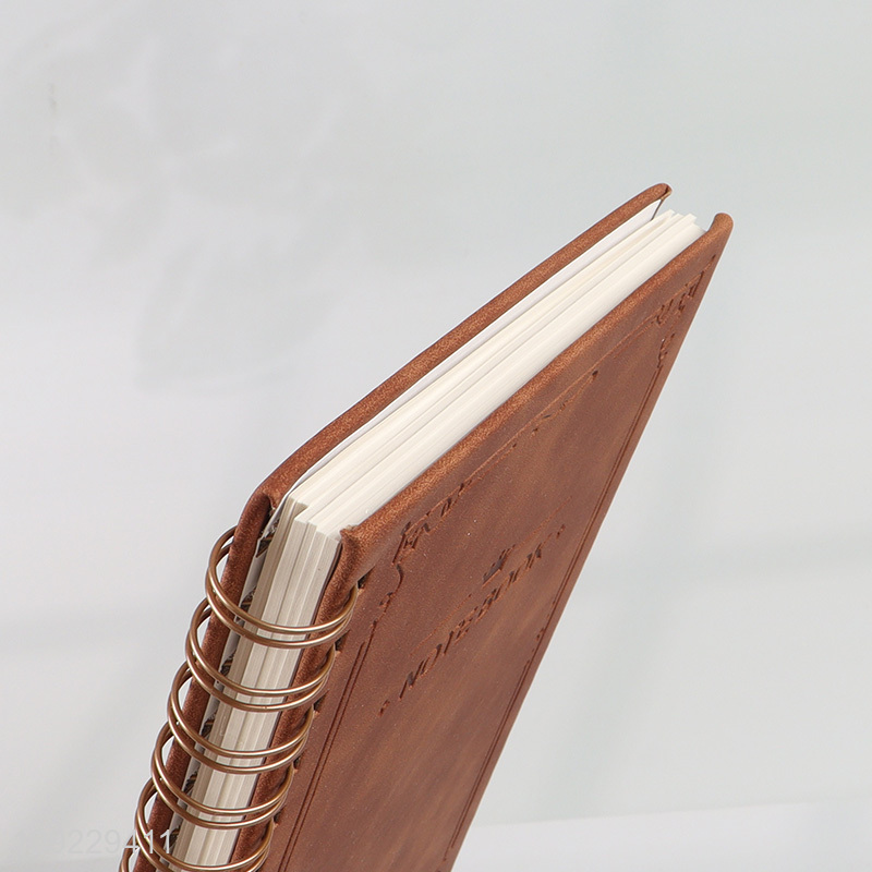New Product A5 Notebook PU Leather Cover Lined Journal Notebook Spiral Notebook
