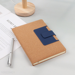 Factory Price A5 Notebook Cork Pattern PU Leather Journal Notebook for Writing