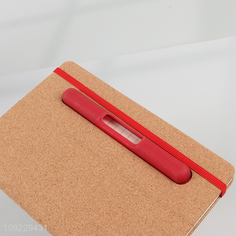 High Quality A5 Notebook Cork Pattern PU Leather Notebook for School College