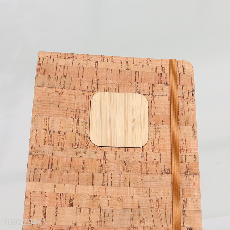 Good Quality A5 Notebook Cork Pattern PU Leather Notebook for Home Office