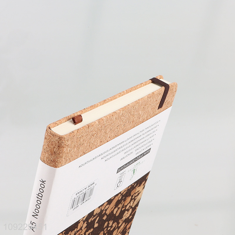 New Arrival A5 Notebook Cork Coffee Grounds Combined PU Leather Lined Notebook
