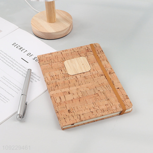 Good Quality A5 Notebook Cork Pattern PU Leather Notebook for Home Office