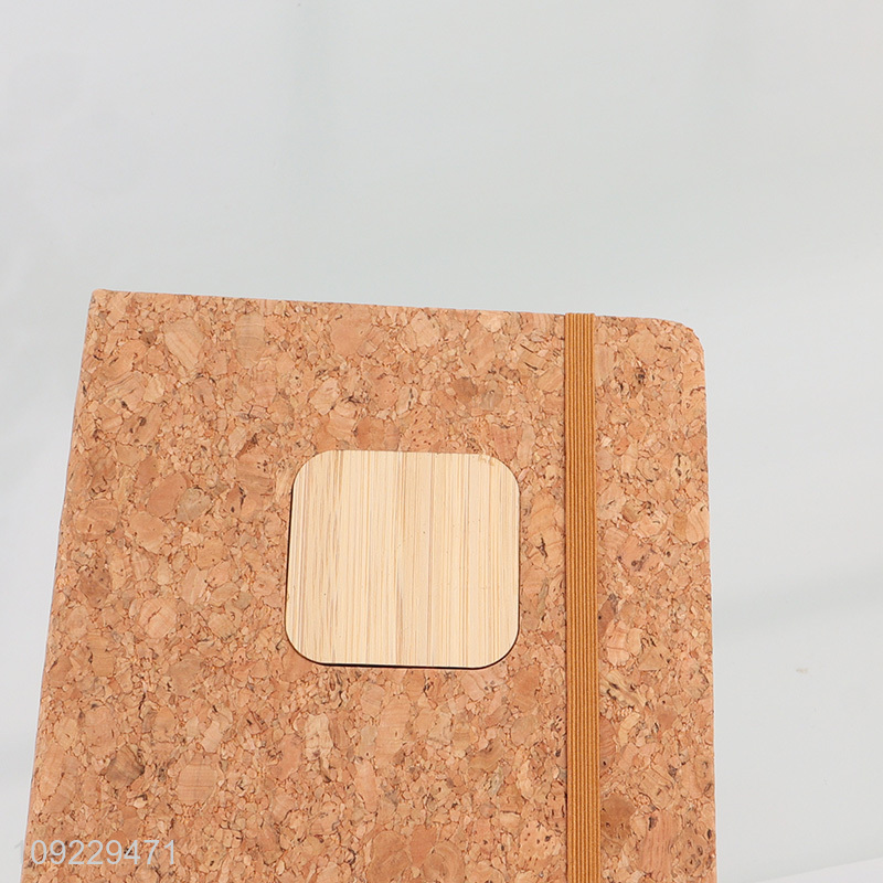 China Imports A5 Notebook Cork Pattern PU Leather Lined Journal Notebook