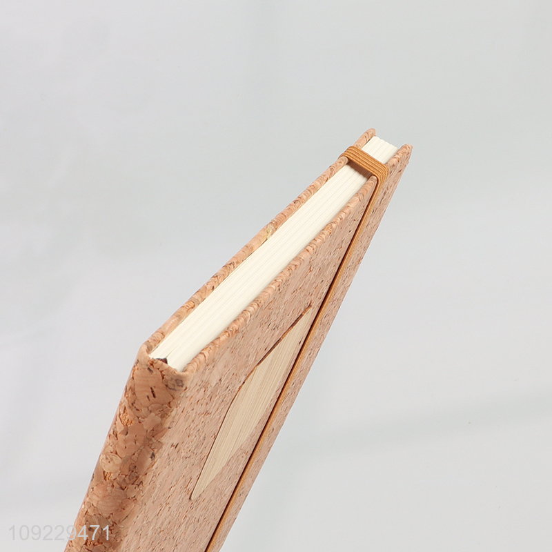 China Imports A5 Notebook Cork Pattern PU Leather Lined Journal Notebook