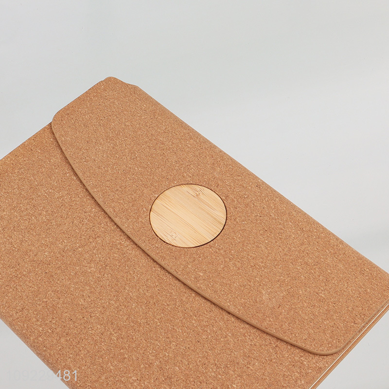 Wholesale A5 Notebook Cork Pattern PU Leather Lined Journal Notebook Diary