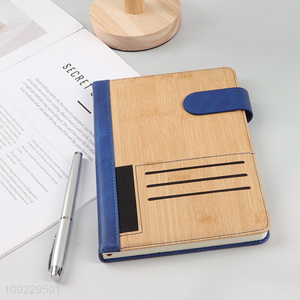 Online Wholesale A5 Notebook Bamboo Pattern PU Leather Lined Notebook for School