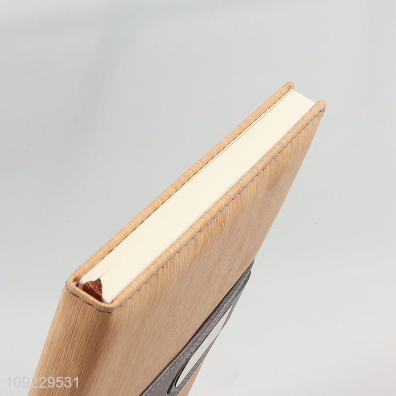 Hot Selling A5 Notebook Bamboo Pattern PU Leather Hardcover Notebook for Office