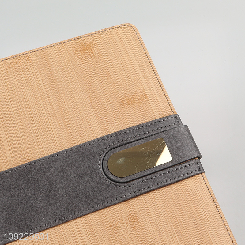 Hot Selling A5 Notebook Bamboo Pattern PU Leather Hardcover Notebook for Office