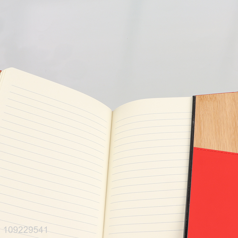 Wholesale A5 Notebook Bamboo Pattern PU Leather Journal Notebook for Office School