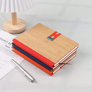 Factory Price A5 <em>Notebook</em> Bamboo Pattern <em>Notebook</em> PU Leather Journal <em>Notebook</em>