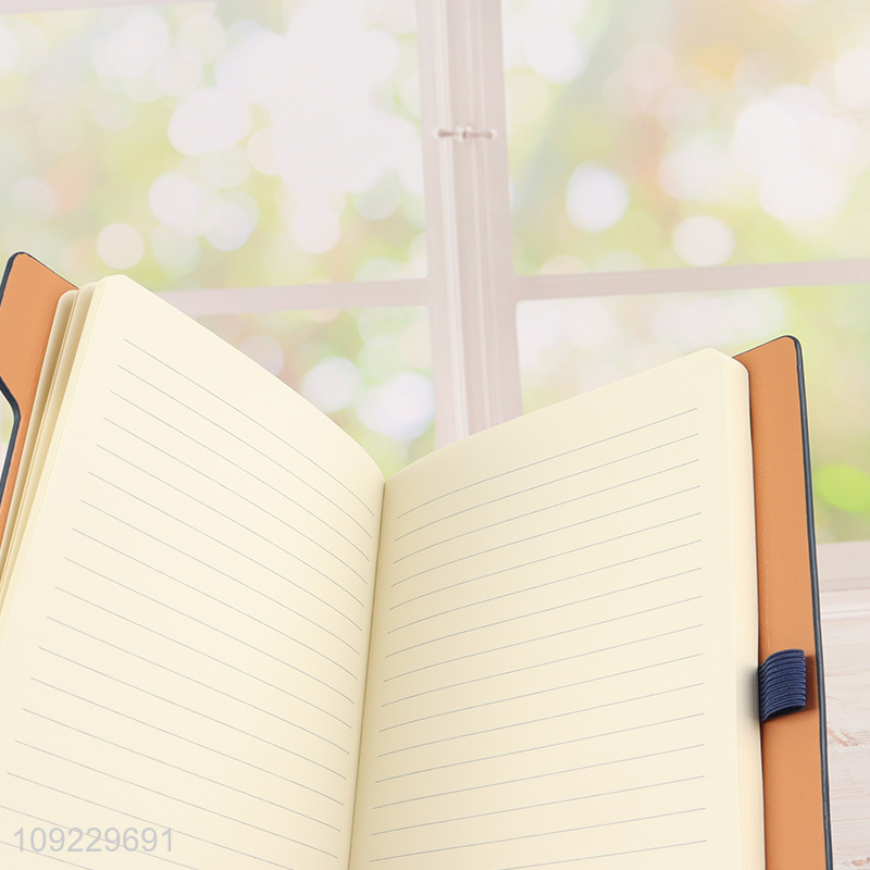 High Quality A5 Notebook PU Leather Cover Lined Notebook for School College