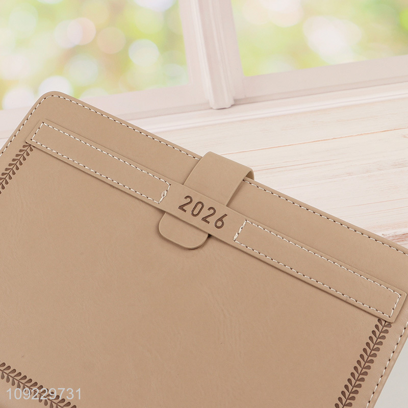 China Imports A5 Notebook Custom Size PU Leather Lined Journal Notebook