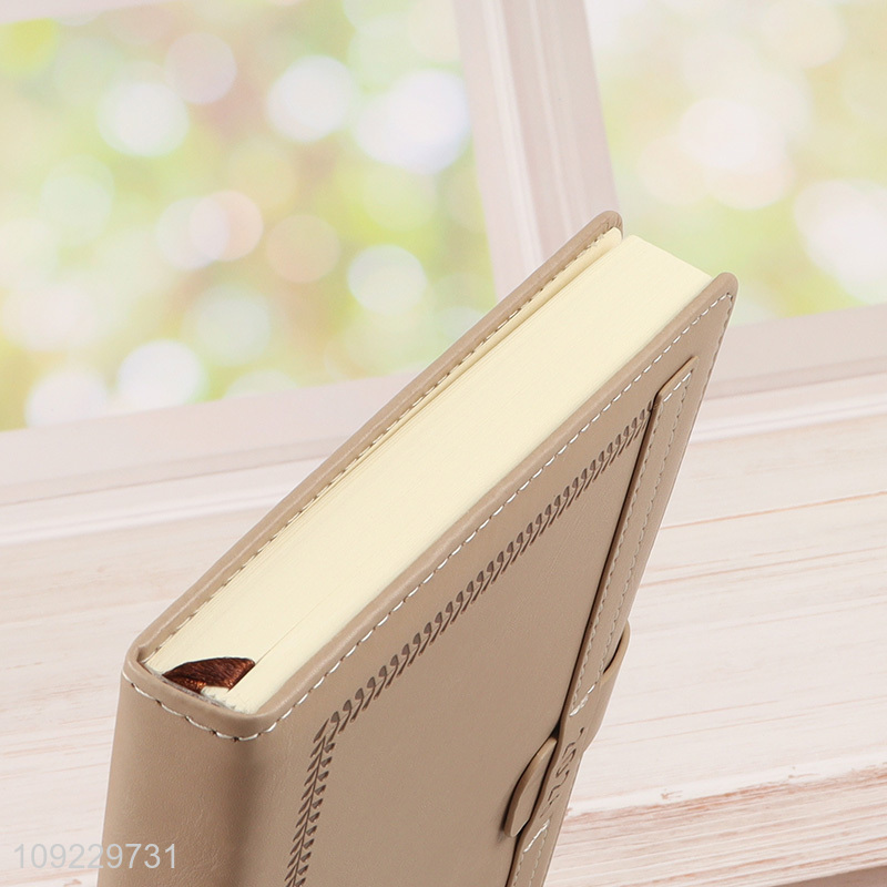 China Imports A5 Notebook Custom Size PU Leather Lined Journal Notebook