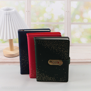 Factory Price A5 Notebook PU Leather Lined Journal Notebook for Work Office
