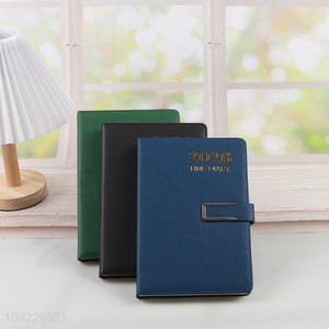High Quality A5 Notebook PU Leather Cover Lined Notebook Academic Planner