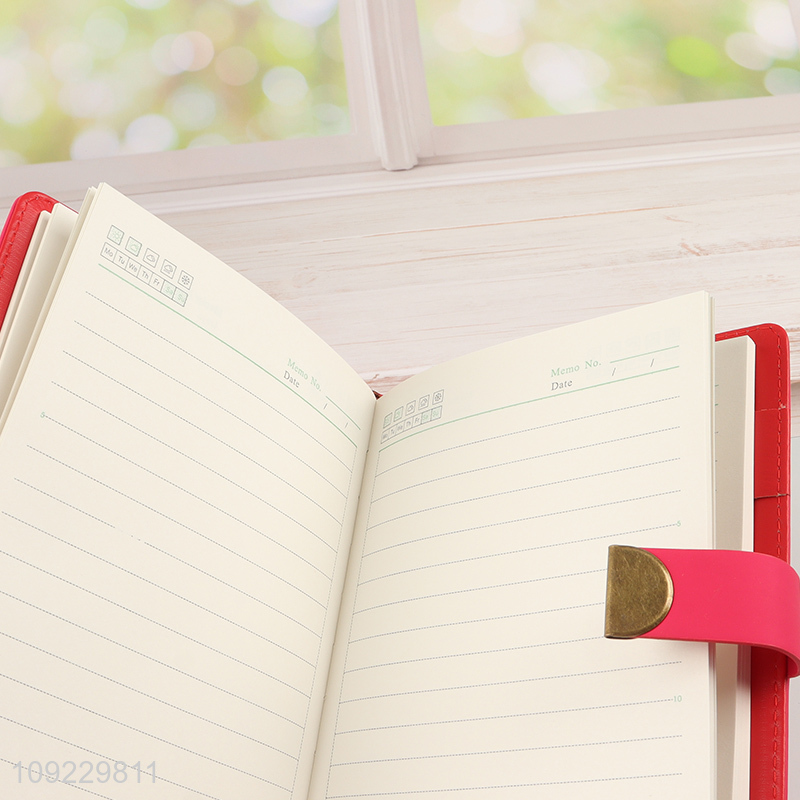 Factory Price A5 Notebook PU Leather Lined Journal Notebook for Work Office