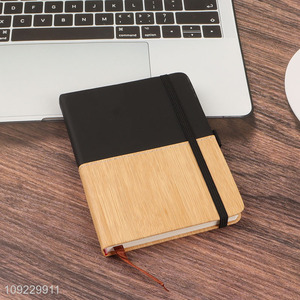 High Quality A5 Notebook Custom Size Bamboo Pattern PU Leather Journal Notebook