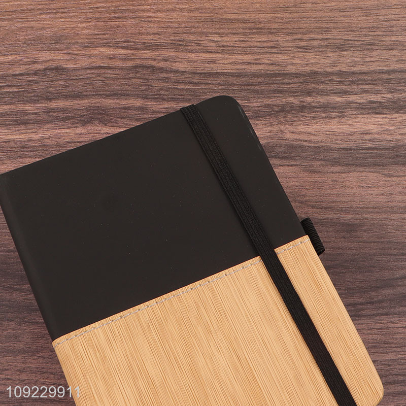 High Quality A5 Notebook Custom Size Bamboo Pattern PU Leather Journal Notebook