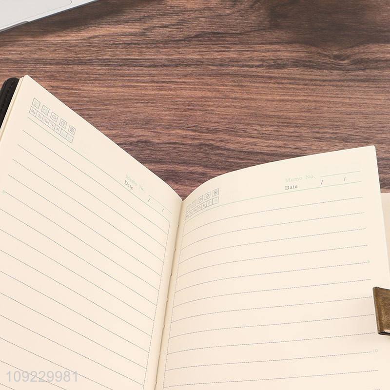 Good Quality A5 Notebook PU Leather Hardcover Notebook for Home Office