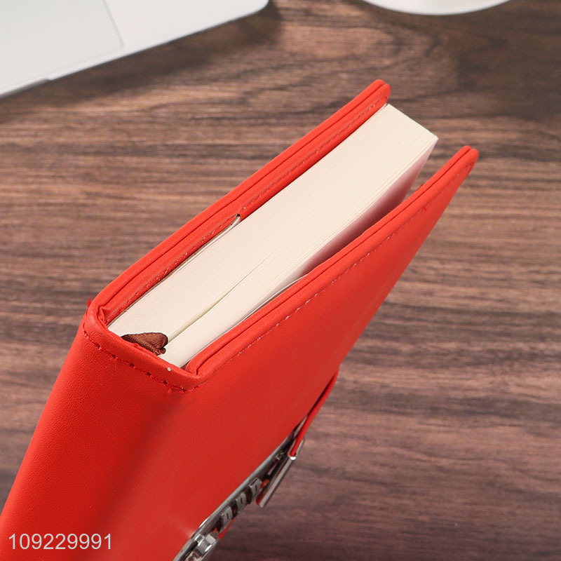 China Imports A5 Notebook Custom Size PU Leather Lined Journal Notebook