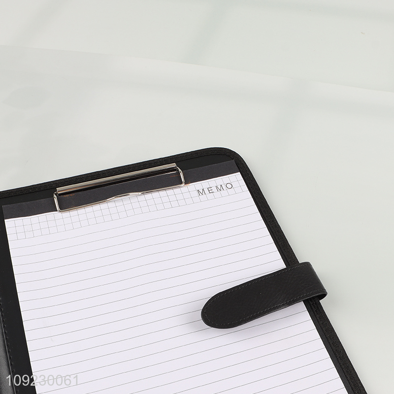 High Quality A4 PU Leather Business Portfolio with Clipboard and Calculator