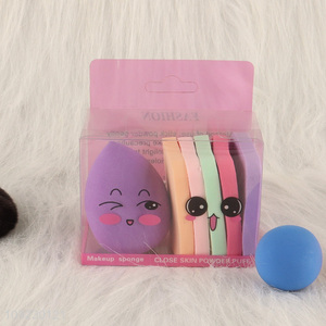 Popular products multicolor skin-friendly makeup sponge cosmetic puff set
