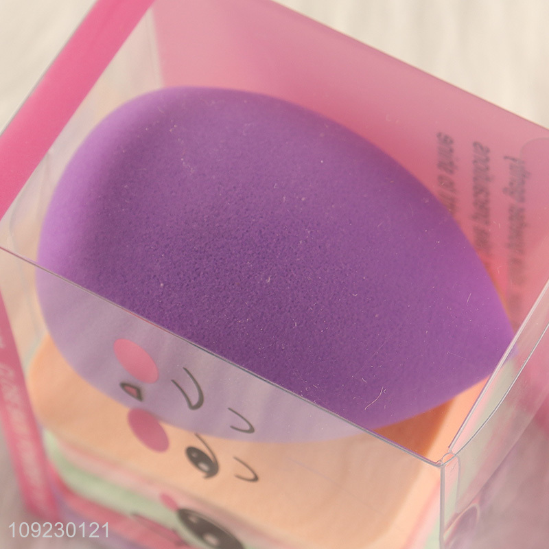 Popular products multicolor skin-friendly makeup sponge cosmetic puff set